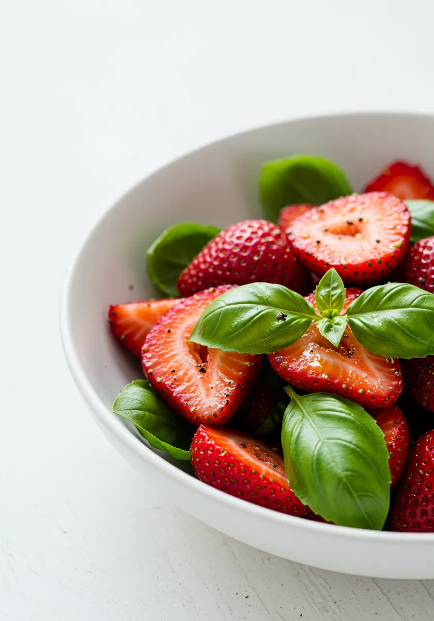 Basil Strawberry Salad - tertiary view